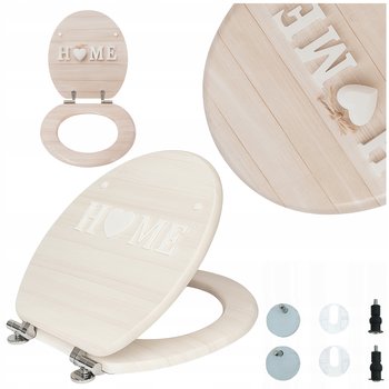 Deska Sedesowa Wc Toaletowa Mdf Wzór Home Jasna Wolny Opad Uniwersalna 3D - Prime