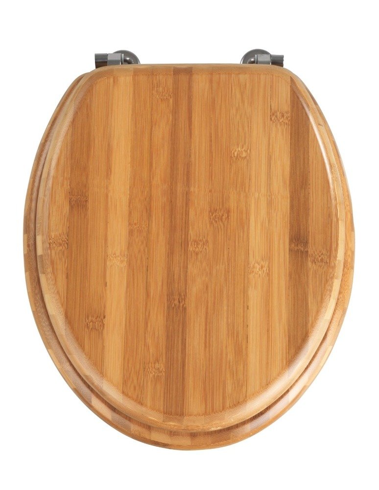 Deska sedesowa WENKO Bamboo, brązowa