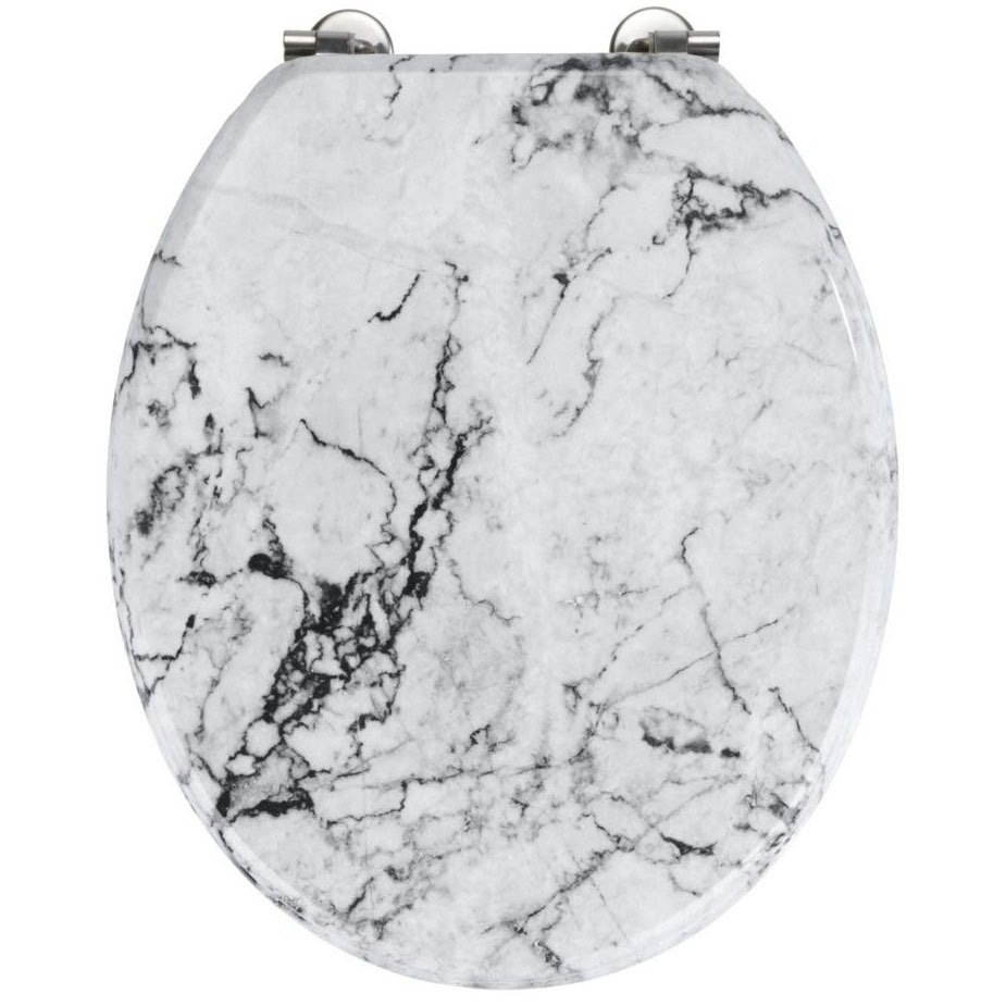 Deska sedesowa WENKO Onyx, szara, 41x34,5 cm