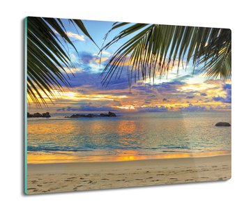 deska splashback szklana Plaża palmy morze 60x52, ArtprintCave - ArtPrintCave