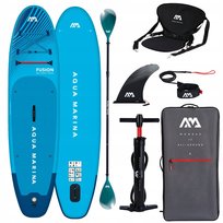 Deska SUP Aqua Marina Fusion 10'10 Niebieska limitowana zestaw kajakowy