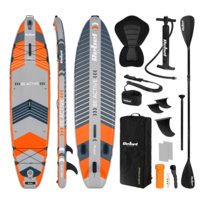 Deska SUP pompowana z siedziskiem do pływania 335cm wiosło zestaw plecak