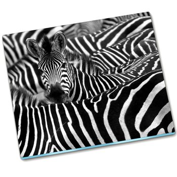 Deska szklana na indukcję Zebra - 60x52 cm - Tulup