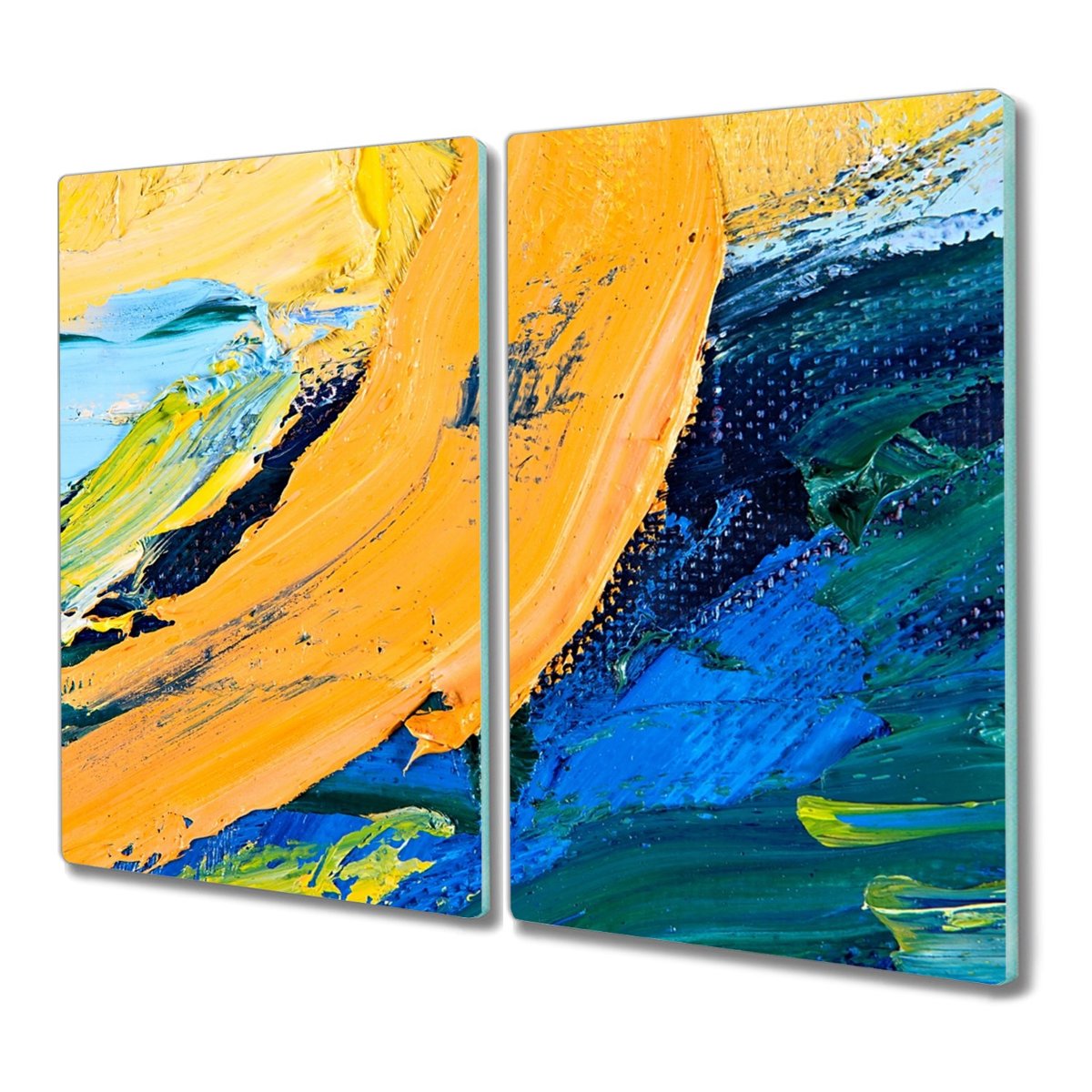 Deska szkło 2x30x52 Motyw płótna z farbą kuchenna, Coloray