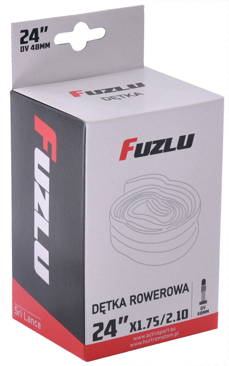 Dętka rowerowa 24x1,75/2,10 (24x1,75/2.125) Fuzlu zawór DV 48mm - Fuzlu ...