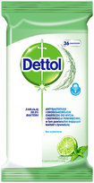 Dettol, Chusteczki Do Mycia I Dezynfekcji Powierzchni Antybakteryjne, Limonka I Mięta, 36 Szt.