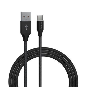 Devia, Kabel Gracious USB - USB-C 2,0 m 2,1A, czarny - Devia