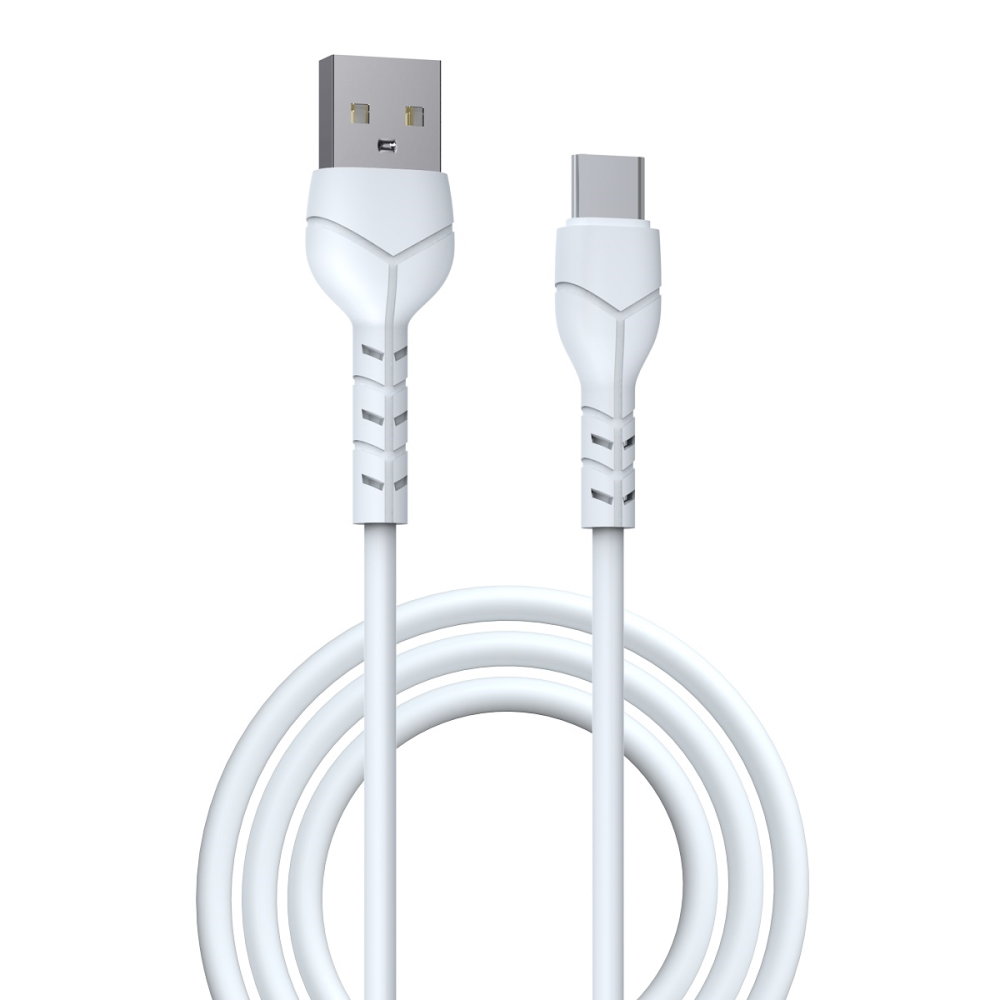 Zdjęcia - Kabel Devia ,  Kintone USB - USB-C 1,0 m 2,1A, biały 