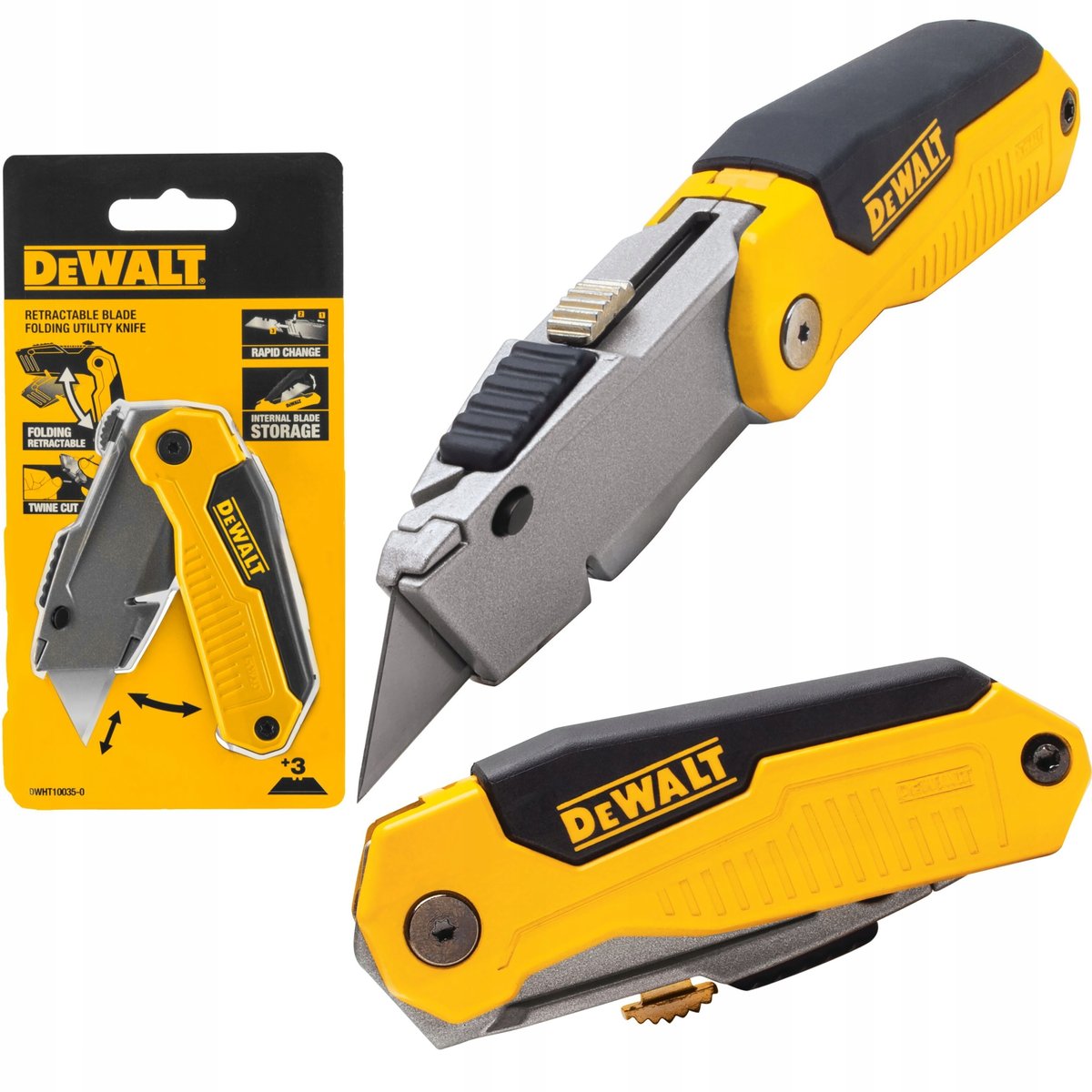 Dewalt Dewalt Nóż Składany Chowane +3 Ostrza Dwht10035