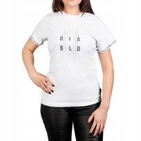  DIABLO Damska Koszulka Bawełniana Wygodna Uniwersalna Przewiewna Biała L