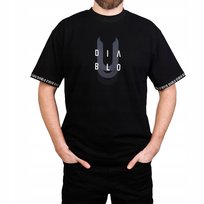 DIABLO T-Shirt Koszulka Męska Bawełniana Wygodna Nadruk 3D Czarna rozm L