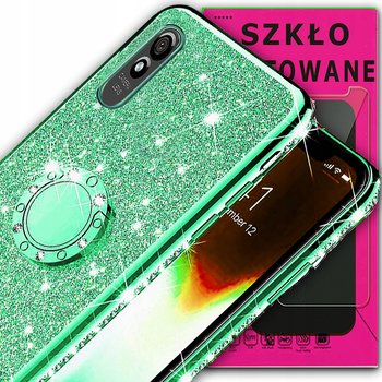 Diamentowe etui do Redmi 9A OXYGEN BlinG + Szkło - OXYGEN