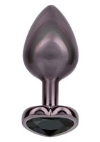 Diamond Heart Plug Large Black Calexotics
