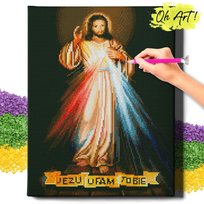 DIAMOND PAINTING 5D z RAMĄ Haft Diamentowy Duży Kwiaty Mozaika 40x50 cm Oh Art!