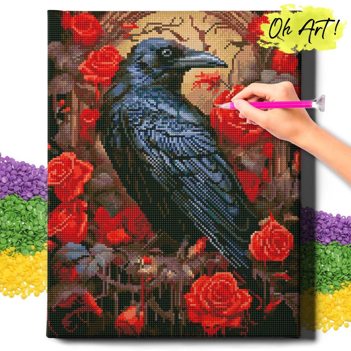 SHEGZHUC Diamond Painting 5D Cigni Al Tramonto: Kit Quadro 40x50 Cm Con Diamanti Quadrati, Tela HD, Attività Antistress E Creativa