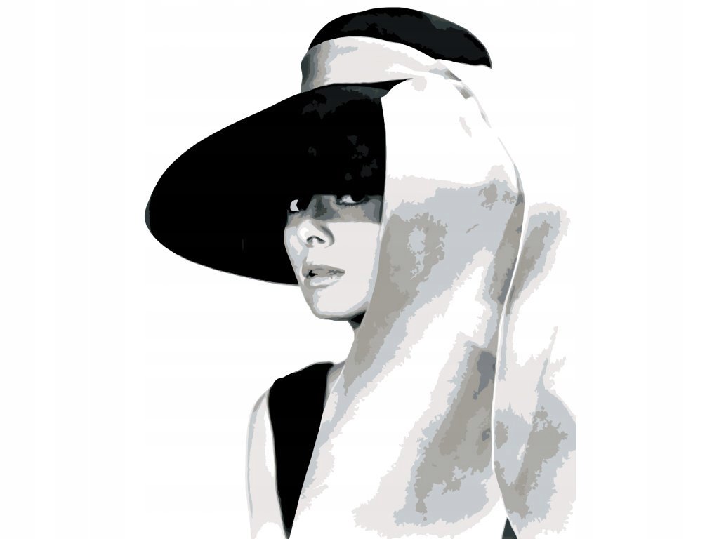 Diamond painting - AUDREY HEPBURN SCHWARZWEIß