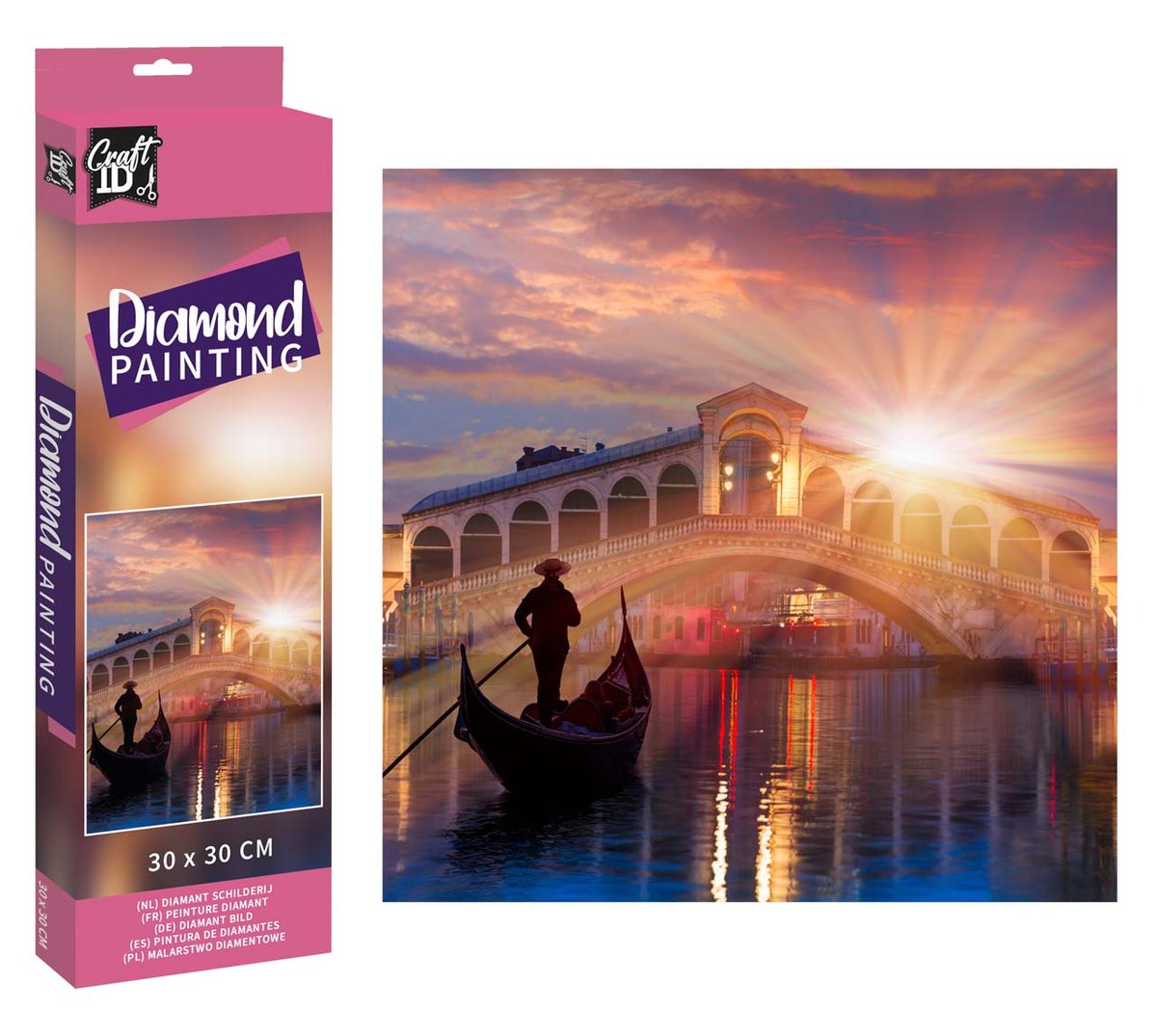 Diamond painting Haft diamentowy 30x30cm Wenecja Grafix Sklep