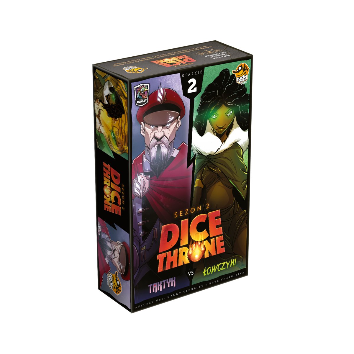 Dice Throne Sezon 2 – Starcie 2: Taktyk vs Łowczyni, kości RPG, Lucky Duck Games