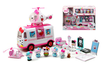 Dickie, Hello Kitty, ambulans ratunkowy z figurkami i helikopterem - Dickie Toys