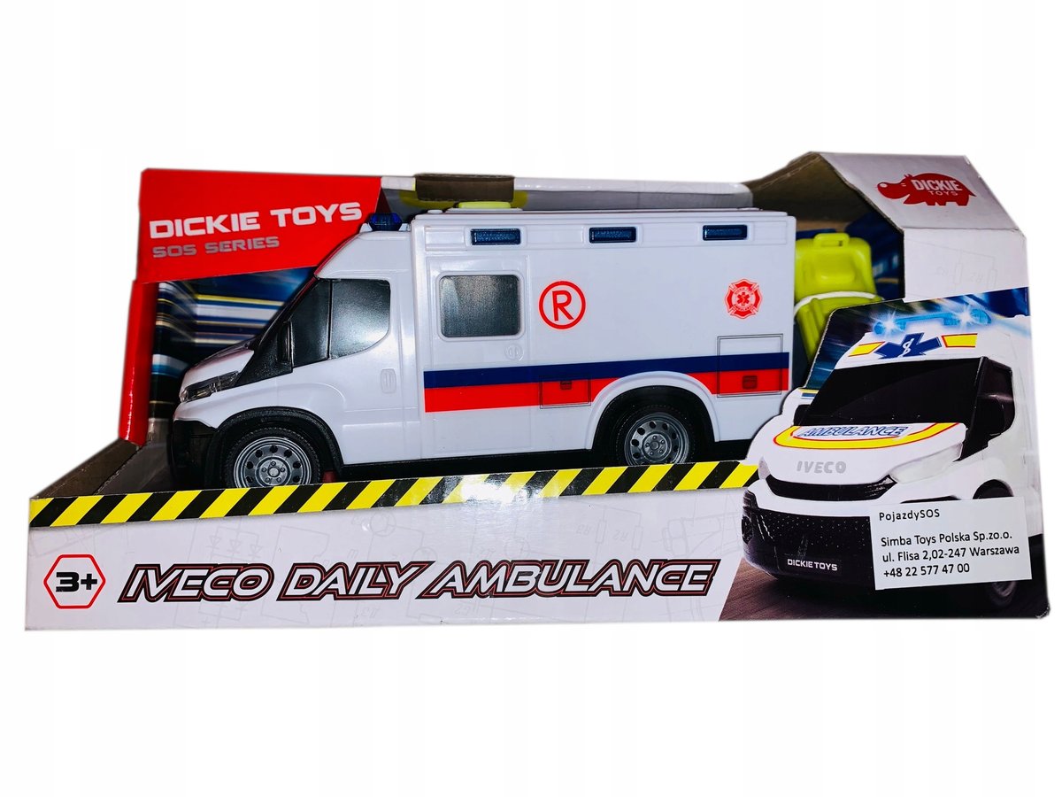 Фото - Машинка Dickie Toys, pojazd ratunkowy, ambulans 