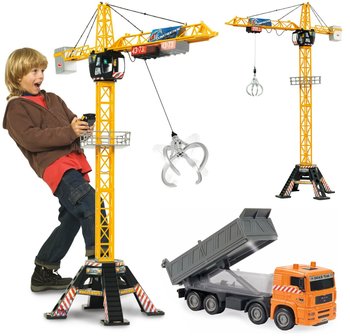 Dickie Toys, sterowany Dźwig Żuraw, zestaw - Dickie Toys