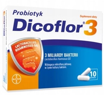 Dicoflor 3, Dla Dzieci Probiotyk, 10 Kaps. - Bayer