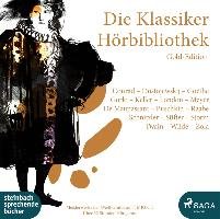 Die Klassiker Hörbibliothek Dostojewskij Fjodor M., Keller Gottfried, London Jack, Goethe Johann Wolfgang, Schnitzler Arthur, Conrad Josef, Maupassant Guy, Puschkin Alexander, Stifter Adalbert, Oscar Wilde, Mark Twain, Gorki Maxim, Raabe Wilhelm, Meyer Conrad Ferdinand, Storm Theodor, Zola Emile