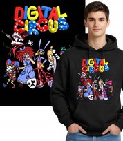 DIGITAL CIRCUS CYFROWY CYRK SERIAL BLUZA Z KAPTUREM CIEPŁA XS CZARNY JHK