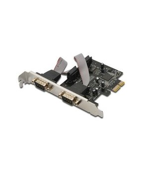 Digitus, Karta rozszerzeń (Kontroler) RS232 PCI Express, 2xDB9, Low Profile, Chipset: ASIX99100 - Digitus