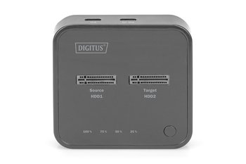 DIGITUS STACJA DOKUJĄCA DO SSD M.2 NVME Z FUNKCJĄ KLONOWANIA OFFLINE, USB-C, CZARNA DA-71545 - Digitus