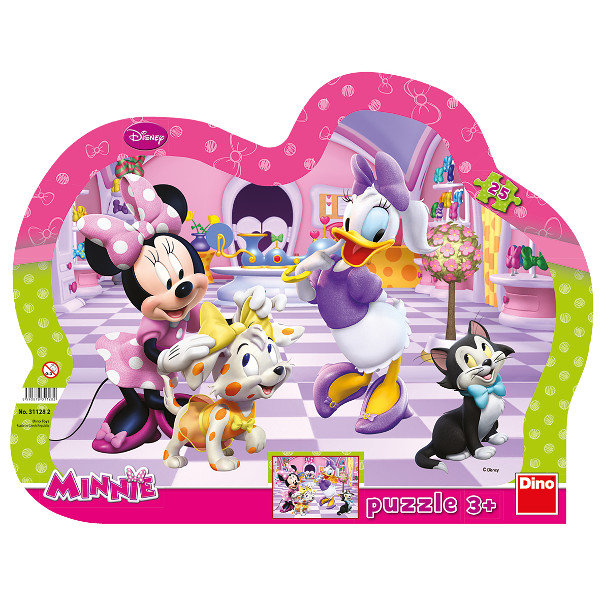 Dino, puzzle, Disney, Myszka Minnie, Mała Minnie i zwierzaki, 25 el.