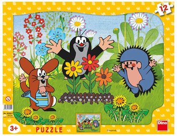 Dino, puzzle, puzzle, Krecik i Przyjaciele, W ogrodzie, 12 el. - Dino