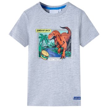 Dinozaur 140 - Koszulka dziecięca szara z nadrukie - Inna marka