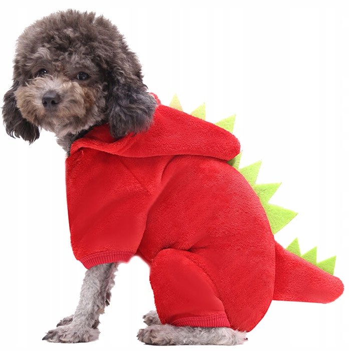 Dinozaur bluza dla psa ubranko dres strój czer s-Zdjęcie-0