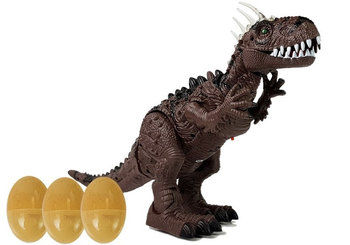 Dinozaur Brązowy na Baterie Po - Lean Toys