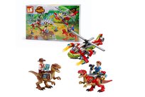 Dinozaur klocki konstrukcyjne 403 elementy + helikopter zabawka