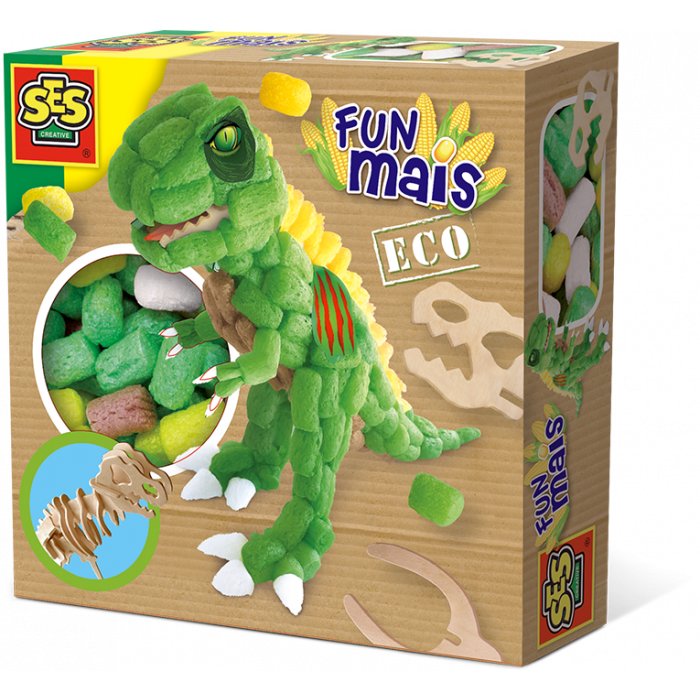 Фото - Конструктор SES Dinozaur - Klocki Kukurydziane Funmais - Zabawki Kreatywne Dla Chłopców 