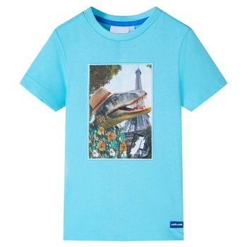 Dinozaur Podróżnik T-shirt 104 Aqua 100% bawełna - Zakito Europe