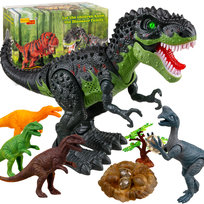 Dinozaur T-Rex Interaktywny Zielony Figurka Ryczący Chodzący Znosi Jajka Xxl