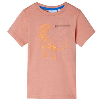 Dinozaur T-shirt dziecięcy 128 jasnopomarańczowy 1 - Zakito Europe