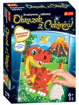 Dinozaur TREX wulkan obrazek z cekinów Kreatywne Zabawy - Inna marka