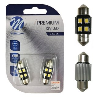 Dioda LED C5W 31mm M-Tech 4xSMD2835 CANBUS biała - M-Tech