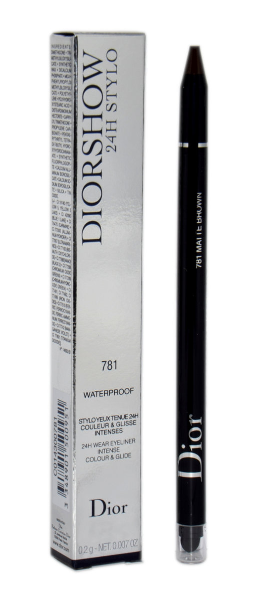 Zdjęcia - Kredka do oczu / brwi Christian Dior Dior, Diorshow 24H Stylo, eyeliner wodoodporny, 781 Matte Brown, 0,2 g 