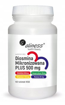 Diosmina mikronizowana PLUS 500 mg x 100 tabletek suplement || Aliness - Inna marka