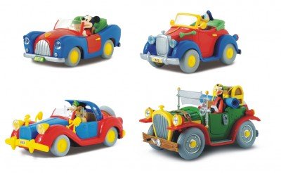 Disney, Auto Disney w skali 1:43 - Mickey, Scrooge, Donald, Goofy