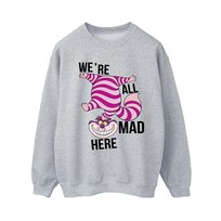 Disney Bluza Damska Alice In Wonderland All Mad Here (M / Jasnoszary) Disney