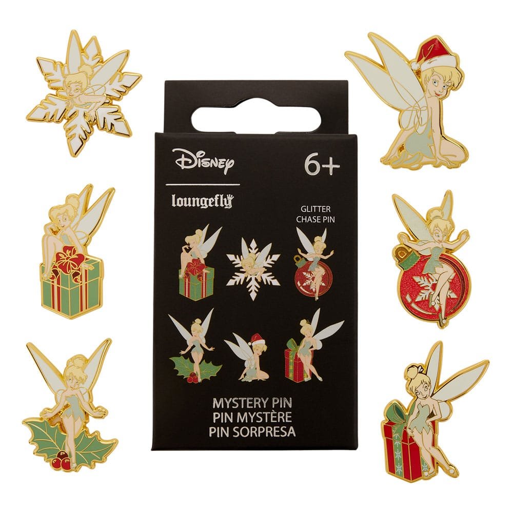 Disney by Loungefly Enamel Pins Blind Box Tinker Bell Holiday Assortme ...