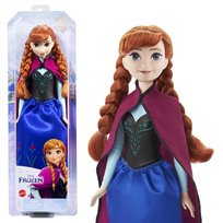 Disney Frozen Anna, Lalka 1 Strój podróżny, dwa warkocze, dla dzieci 3+ HLW49