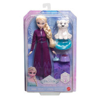 Disney Frozen Kraina Lodu Elsa i niedźwiadek Lalka, figurka i akcesoria, Zabawka dla dzieci 3+ JFG16