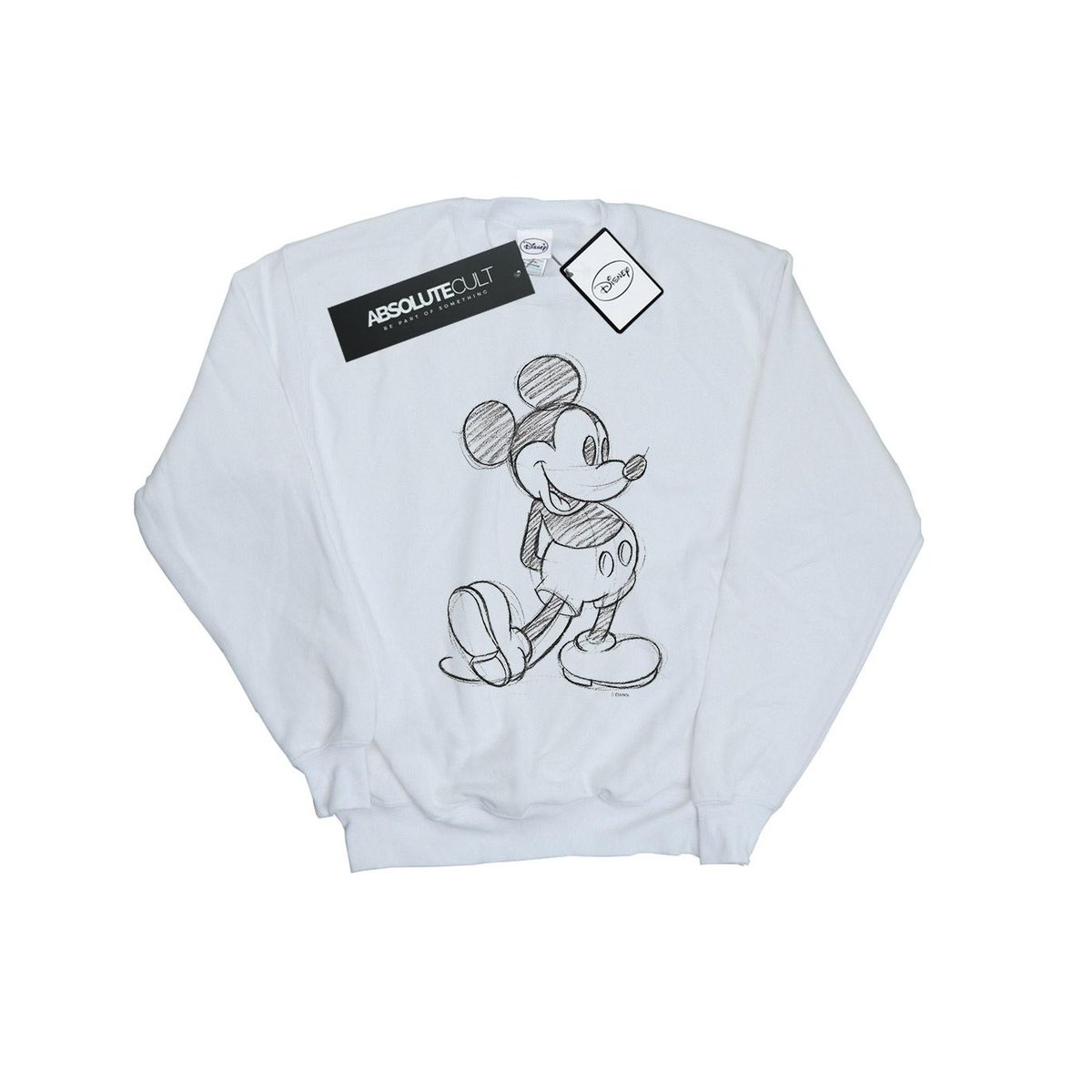 Disney Męska Bluza Mickey Mouse Sketch Kick (XXXXXS / Ciepły Biały ...